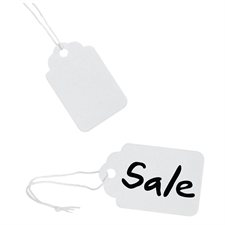 White Identification Tags with String 1-3/4 x 1-3/32"