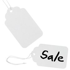 White Identification Tags with String 2-3/4 x 1-11/16"