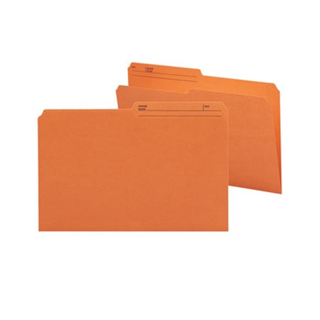 Chemises à dossier réversibles de couleur Format lettre orange