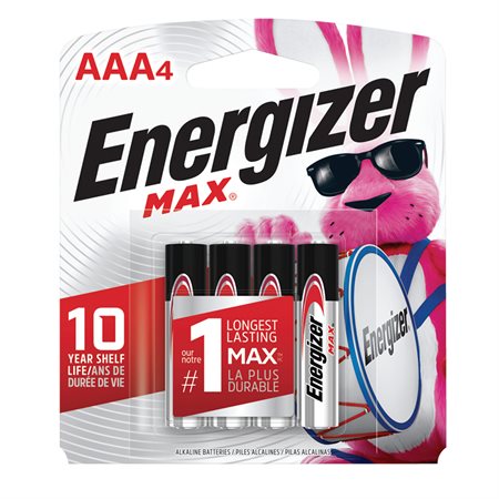 Max Alkaline Batteries AAA package of 4