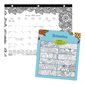 DoodlePlan™ Monthly Desk Pad Calendar (2023) 11 x 8-1 / 2", 3-hole punched for binder botanica