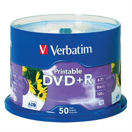 Disque DVD avec surface imprimable blanche DVD+R