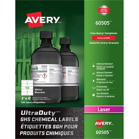 Étiquettes SGH pour produits chimiques UltraDuty™ 2 x 4” (500)