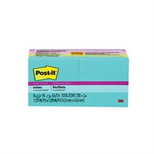 Feuillets Post-it® Super Sticky - collection Éclat de lumière 2 x 2 po bloc de 90 feuillets (pqt 8)
