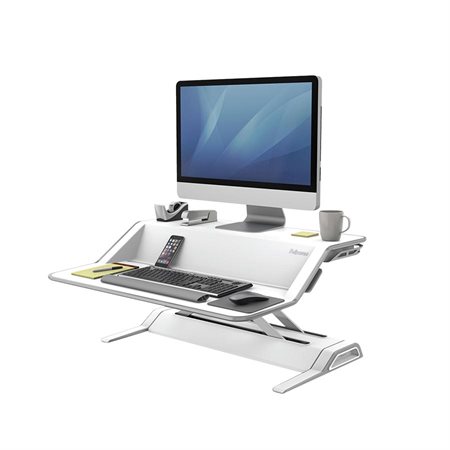 Lotus™ Convertible Sit Stand Workstation white