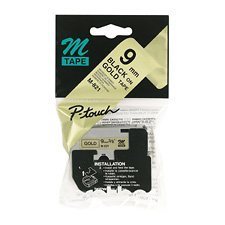 M/MK Printing Tape Cassette 12 mm black on gold