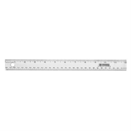 Transparent Rigid Plastic Ruler 300 mm metric /  12"