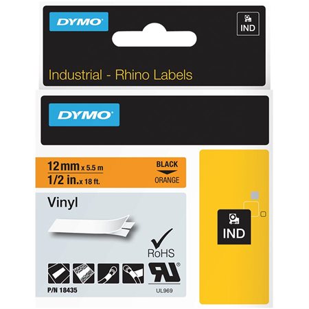 Rhino Industrial Printing Tape Cassette Vinyl 1 / 2" (orange)
