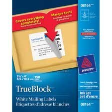 Étiquettes d'adresse blanches TrueBlock™ 4 x 3-1 / 3" (150)