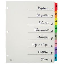 Index de couleur "Rapidex" 1-8