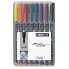 Lumocolor® Permanent Marker Medium. 1.0 mm Package of 8 assorted colours