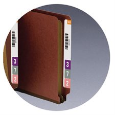 End Tab File Folders with SafeSHIELD® Coated Fastener Technology Letter size, 1 divider red