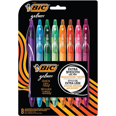 Gel-Ocity™ Retractable Rollerball Pen Pack of 8 assorted fashion colours