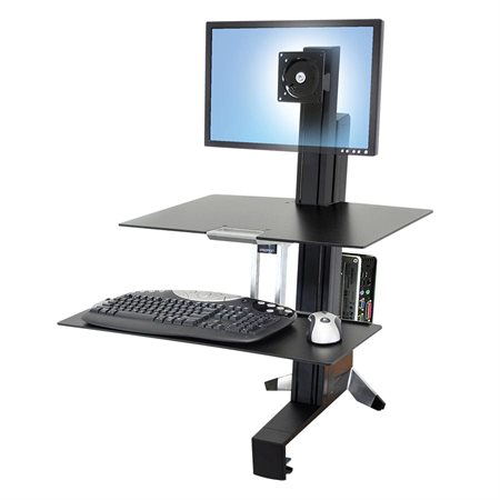 WorkFit-S Sit Stand Workstation for single Monitor