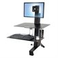 WorkFit-S Sit Stand Workstation for single Monitor LD - For monitors up to 24"