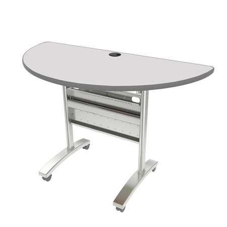Tucana Conference Table Half-Round Table Top, 48 x 24" grey