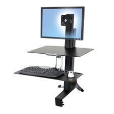 WorkFit-S Sit Stand Workstation for single Monitor HD - For monitors up to 30"