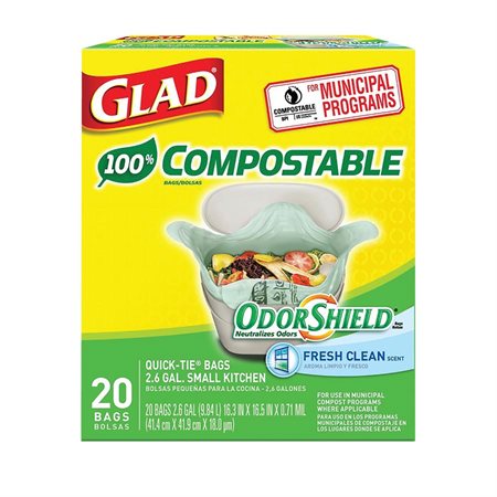Small 100% Compostable Garbage Bags