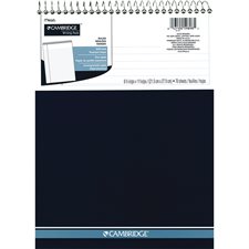 Cambridge® Office Pad Letter. Ruled 5/16”. Spiral binding, 70 sheets. white