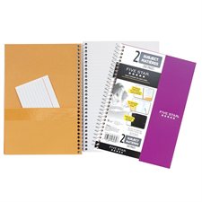 Five Star® Spiral Notebook 2 subjects, 200 ruled pages. 9-1/2 x 6"