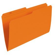 Chemises à dossier réversibles de couleur Format légal orange
