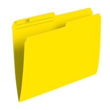 Chemises à dossier réversibles de couleur Format lettre jaune