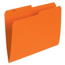 Chemises à dossier réversibles de couleur Format lettre orange