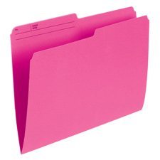 Chemises à dossier réversibles de couleur Format lettre rose