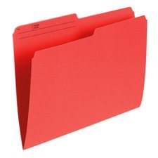 Chemises à dossier réversibles de couleur Format lettre rouge