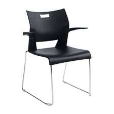 Duet™ Stacking chair With arms black