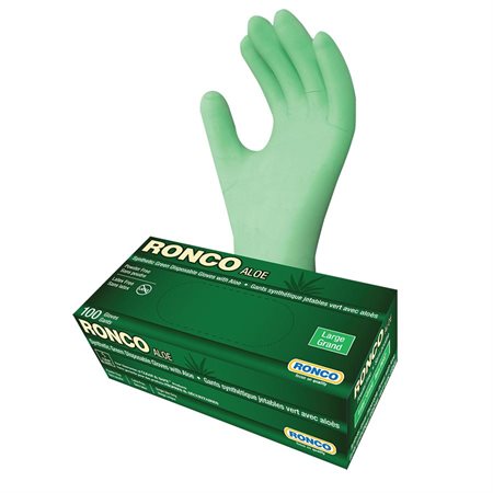 Gants synthétiques extensibles jetable Aloe grand