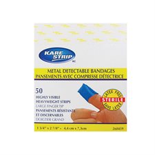 Kare Strip™ Metal Detectable Bandages for knuckles 1-1/2 x 3"