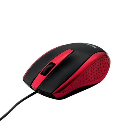Corded Notebook Optical Mouse red