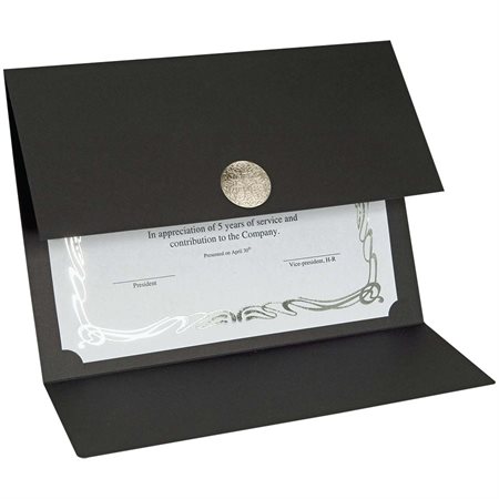 Porte-certificat St.James™ Elite Medallion Médaillon argent noir
