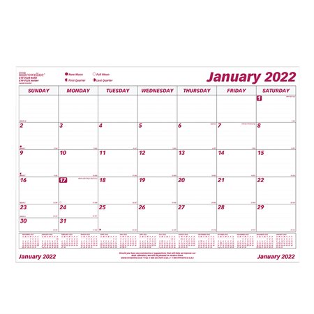 Recharge pour calendrier de bureau mensuel (2022)
