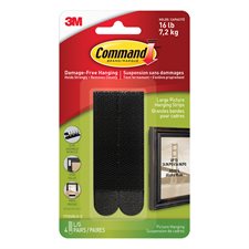 Command™ Picture Hanging Strips Package of 4 black, holds up to16 lbs