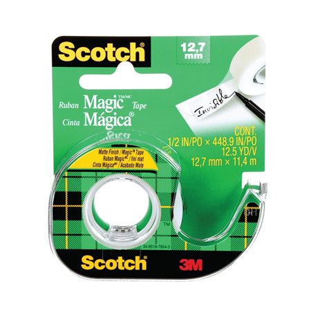 Ruban adhésif Scotch® Magic™ Boite de 12 12,7 mm x 11,4 m