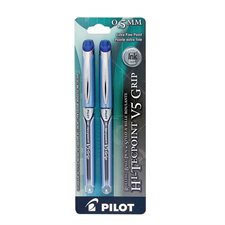 Hi-Tecpoint Grip V5 / V7 Rolling Ballpoint Pens 0.5 mm. Package of 2 blue
