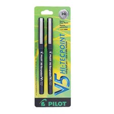 Hi-Tecpoint V5 / V7 Rollerball Pens 0.5 mm. Package of 2. V5. black