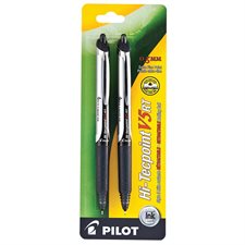 Hi-Tecpoint RT Retractable Rollerball Pens 0.5 mm. Package of 2 black