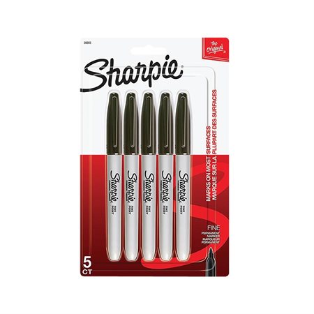 Sharpie® Fine Marker Pack of 5 black