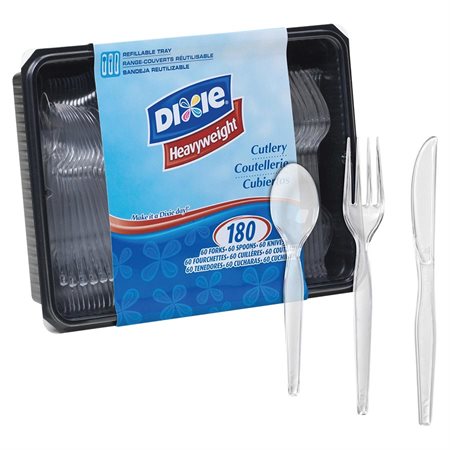 Dixie® Polystyrene Crystal Cutlery
