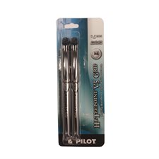Hi-Tecpoint Grip V5 / V7 Rolling Ballpoint Pens 0.5 mm. Package of 2 black