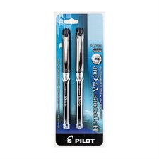 Hi-Tecpoint Grip V5 / V7 Rolling Ballpoint Pens 0.7 mm. Package of 2 black