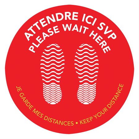 Self-Adhesive Floor Pads For Waiting Lines