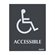Enseigne d'identification accessible fauteuil roulant
