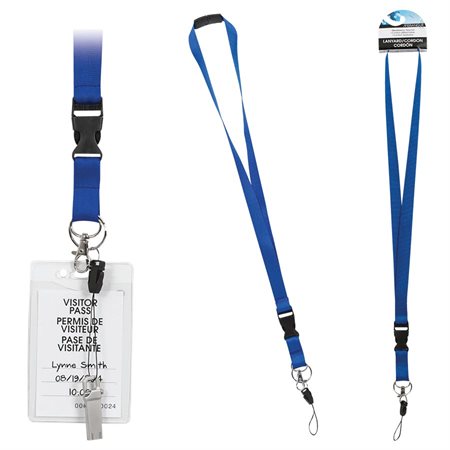 Lanyard with Plastic Clip - Blue