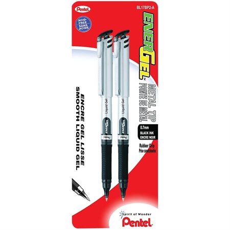 EnerGel® Rollerball Pens 0.7 mm. Package of 2 black