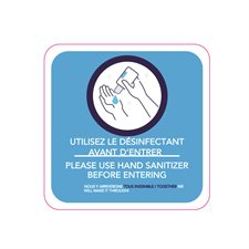 Stickers for Hand Sanitizing bilingual