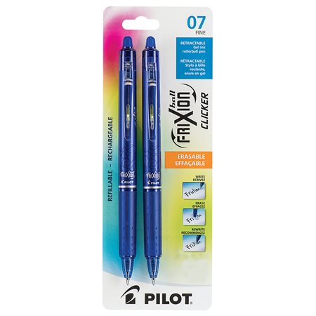 FriXion® Ball Clicker Retractable Erasable Pen 0.7 mm. Package of 2 blue